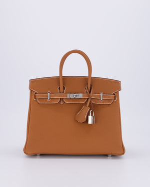 Hermès Birkin 25 Retourne Gold Togo Leather with Palladium Hardware
