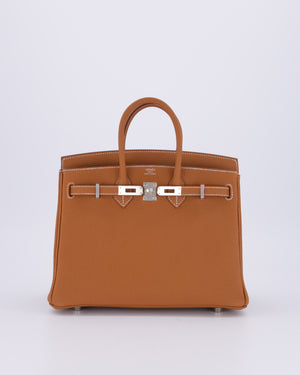 Hermès Birkin 25 Retourne Gold Togo Leather with Palladium Hardware