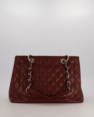 Chanel Burgundy Caviar GST Grand Shopper Tote Bag with Silver Hardware