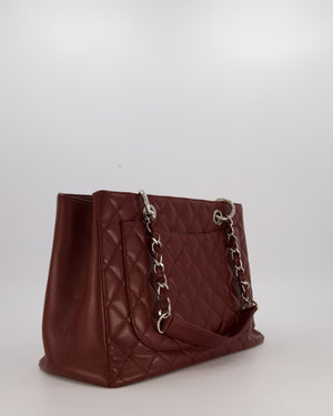 Chanel Burgundy Caviar GST Grand Shopper Tote Bag with Silver Hardware