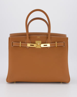 *RARE* Hermès Birkin 30 Retourne Bag in Gold Togo Leather With Gold Hardware