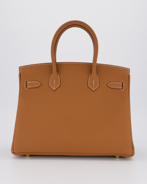 *RARE* Hermès Birkin 30 Retourne Bag in Gold Togo Leather With Gold Hardware