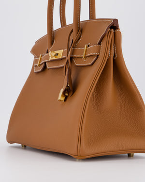 *RARE* Hermès Birkin 30 Retourne Bag in Gold Togo Leather With Gold Hardware