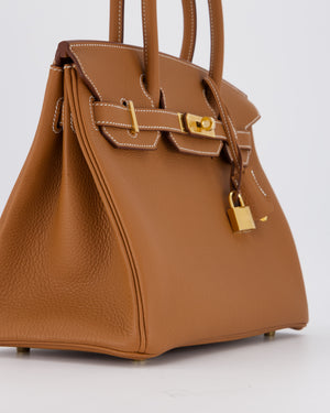 *RARE* Hermès Birkin 30 Retourne Bag in Gold Togo Leather With Gold Hardware