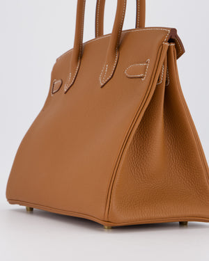 *RARE* Hermès Birkin 30 Retourne Bag in Gold Togo Leather With Gold Hardware