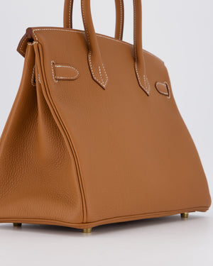 *RARE* Hermès Birkin 30 Retourne Bag in Gold Togo Leather With Gold Hardware