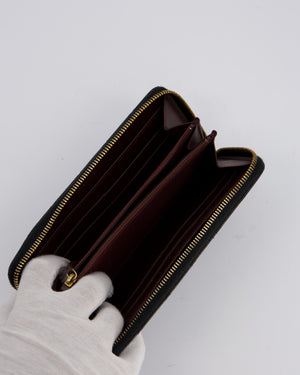 Chanel Black Long Wallet In Caviar Leather with Champagne Gold Hardware