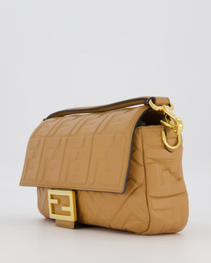 Fendi Caramel Brown Baguette Bag in Nappa Leather with Gold Hardware RRP £2750