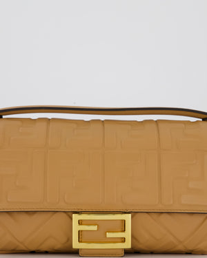 Fendi Caramel Brown Baguette Bag in Nappa Leather with Gold Hardware RRP £2750