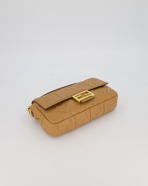 Fendi Caramel Brown Baguette Bag in Nappa Leather with Gold Hardware RRP £2750