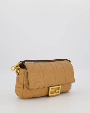 Fendi Caramel Brown Baguette Bag in Nappa Leather with Gold Hardware RRP £2750