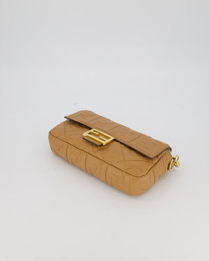 Fendi Caramel Brown Baguette Bag in Nappa Leather with Gold Hardware RRP £2750