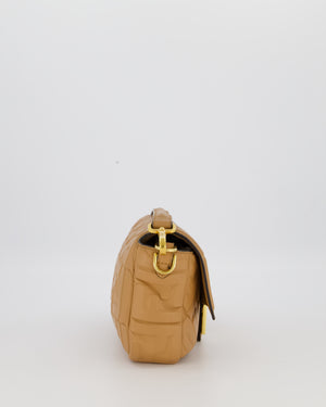 Fendi Caramel Brown Baguette Bag in Nappa Leather with Gold Hardware RRP £2750
