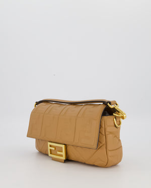 Fendi Caramel Brown Baguette Bag in Nappa Leather with Gold Hardware RRP £2750