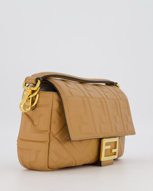 Fendi Caramel Brown Baguette Bag in Nappa Leather with Gold Hardware RRP £2750