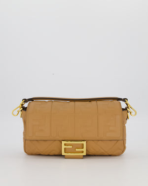 Fendi Caramel Brown Baguette Bag in Nappa Leather with Gold Hardware RRP £2750