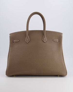 *RARE* Hermès Birkin 35 Bag in Etoupe Togo Leather with Gold Hardware