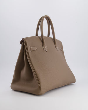 *RARE* Hermès Birkin 35 Bag in Etoupe Togo Leather with Gold Hardware
