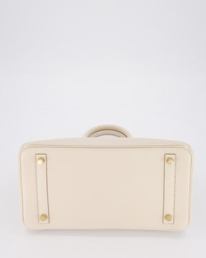 *VERY RARE* Hermès Birkin 30 Retourne Bag in Craie Togo Leather with Gold Hardware