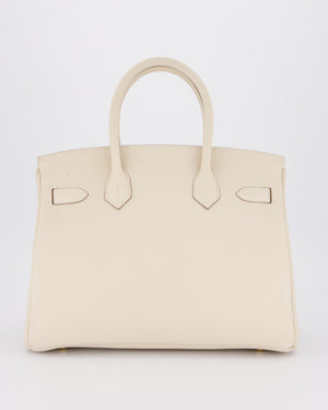*VERY RARE* Hermès Birkin 30 Retourne Bag in Craie Togo Leather with Gold Hardware