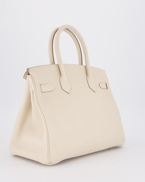 *VERY RARE* Hermès Birkin 30 Retourne Bag in Craie Togo Leather with Gold Hardware