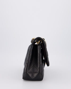 Chanel Black Jumbo Classic Double Flap Bag in Lambskin Leather with Gold Hardware
