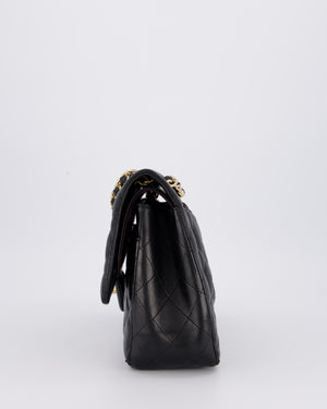 Chanel Black Jumbo Classic Double Flap Bag in Lambskin Leather with Gold Hardware