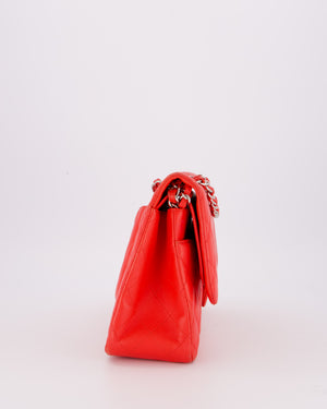 Chanel Red Jumbo Classic Double Flap Bag in Lambskin Leather with Gold Hardware