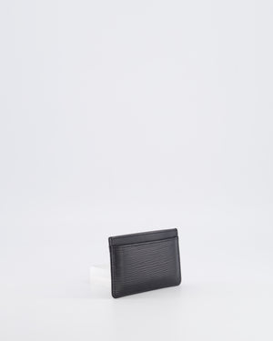 Louis Vuitton Black Epi Leather Cardholder with LV Logo Stamp Detail
