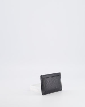 Louis Vuitton Black Epi Leather Cardholder with LV Logo Stamp Detail