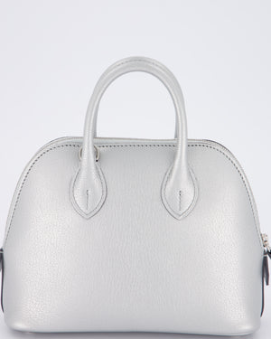 *HOT* Hermès Mini Bolide Bag in Argent Chevre Chamkila Leather with Palladium Hardware