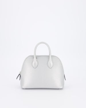 *HOT* Hermès Mini Bolide Bag in Argent Chevre Chamkila Leather with Palladium Hardware