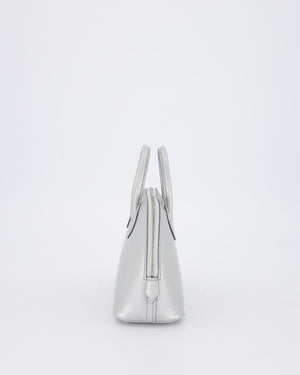 *HOT* Hermès Mini Bolide Bag in Argent Chevre Chamkila Leather with Palladium Hardware
