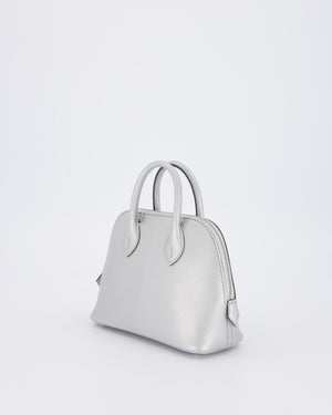 *HOT* Hermès Mini Bolide Bag in Argent Chevre Chamkila Leather with Palladium Hardware