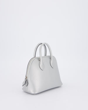 *HOT* Hermès Mini Bolide Bag in Argent Chevre Chamkila Leather with Palladium Hardware