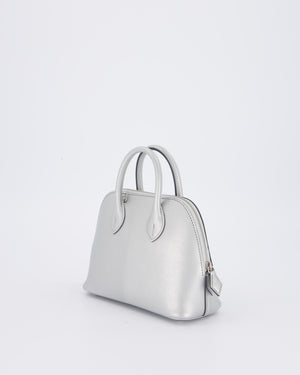 *HOT* Hermès Mini Bolide Bag in Argent Chevre Chamkila Leather with Palladium Hardware