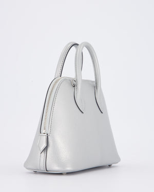 *HOT* Hermès Mini Bolide Bag in Argent Chevre Chamkila Leather with Palladium Hardware