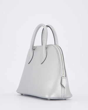 *HOT* Hermès Mini Bolide Bag in Argent Chevre Chamkila Leather with Palladium Hardware