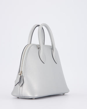 *HOT* Hermès Mini Bolide Bag in Argent Chevre Chamkila Leather with Palladium Hardware