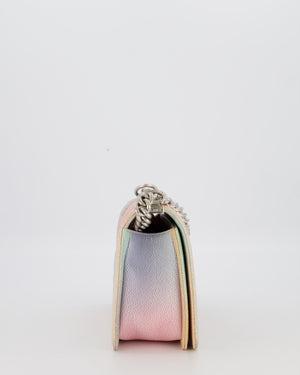 Chanel Pastel Rainbow Medium Boy Bag in Caviar Leather with Silver Hardware