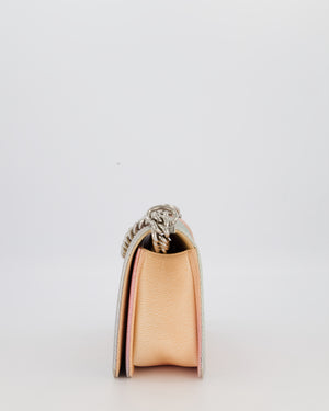 Chanel Pastel Rainbow Medium Boy Bag in Caviar Leather with Silver Hardware