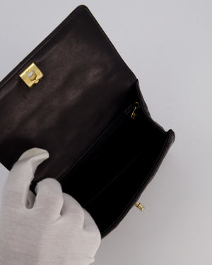Chanel Black Vintage Belt Bag in Lambskin Leather with 24k Gold Hardware