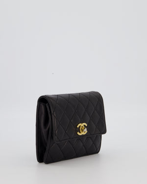 Chanel Black Vintage Belt Bag in Lambskin Leather with 24k Gold Hardware