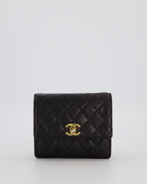 Chanel Black Vintage Belt Bag in Lambskin Leather with 24k Gold Hardware