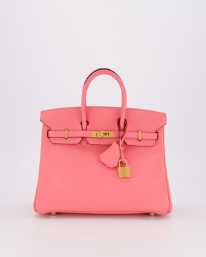 Hermès Birkin 25 Retourne Bag in Rose D'Été Swift Leather with Gold Hardware