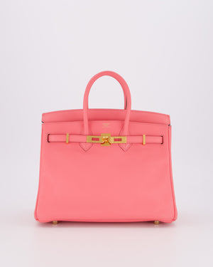 Hermès Birkin 25 Retourne Bag in Rose D'Été Swift Leather with Gold Hardware