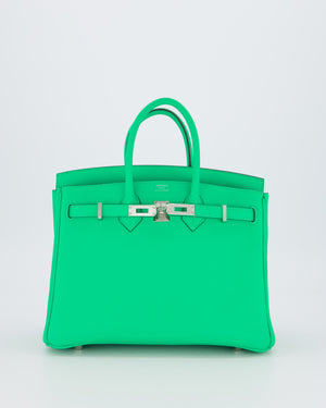 Hermès Birkin 25 Retourne Bag in Vert Comics Togo Leather with Palladium Hardware