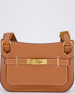 *RARE* Hermès Mini Jypsiere Bag in Gold Evercolour Leather with Gold Hardware