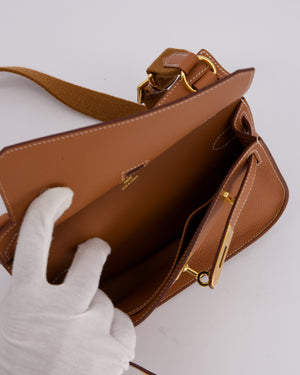 *RARE* Hermès Mini Jypsiere Bag in Gold Evercolour Leather with Gold Hardware