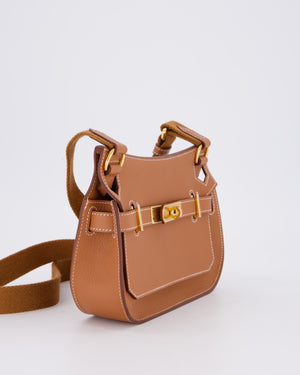 *RARE* Hermès Mini Jypsiere Bag in Gold Evercolour Leather with Gold Hardware